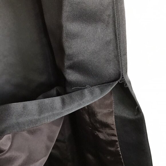 Vintage J Crew Emma Women's Silk Dress Size 12 Brown Silk Faille Bow Strapless - Picture 4 of 8